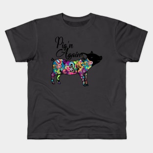 Pig Floweral Design. Kids T-Shirt